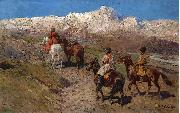 Franz Roubaud Cossacks Sweden oil painting artist